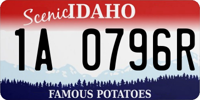 ID license plate 1A0796R