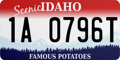 ID license plate 1A0796T
