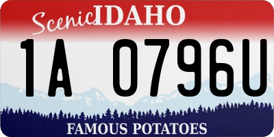 ID license plate 1A0796U