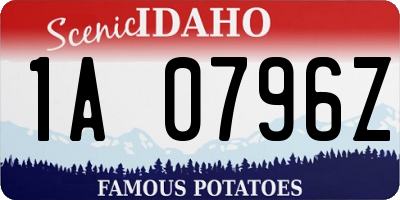 ID license plate 1A0796Z