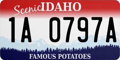 ID license plate 1A0797A