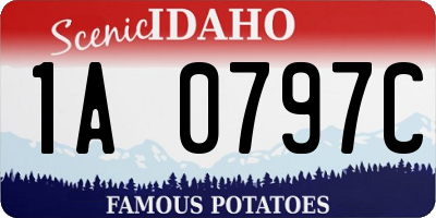ID license plate 1A0797C