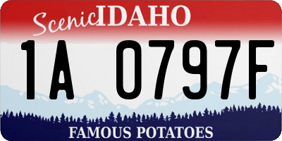 ID license plate 1A0797F