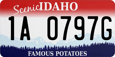 ID license plate 1A0797G