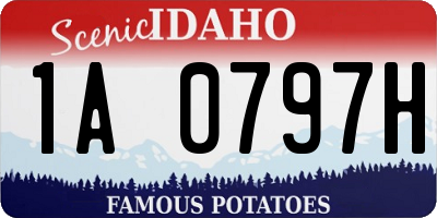 ID license plate 1A0797H