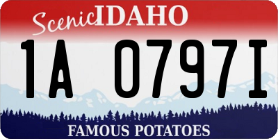 ID license plate 1A0797I