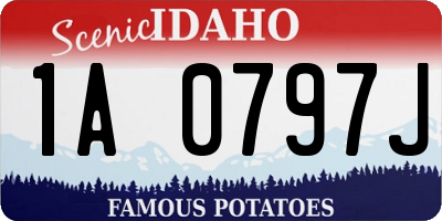 ID license plate 1A0797J