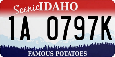 ID license plate 1A0797K