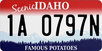 ID license plate 1A0797N