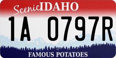 ID license plate 1A0797R