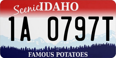 ID license plate 1A0797T