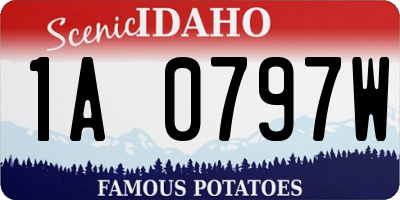 ID license plate 1A0797W