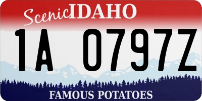ID license plate 1A0797Z