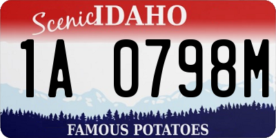 ID license plate 1A0798M