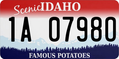 ID license plate 1A0798O