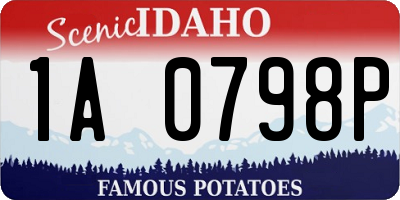 ID license plate 1A0798P