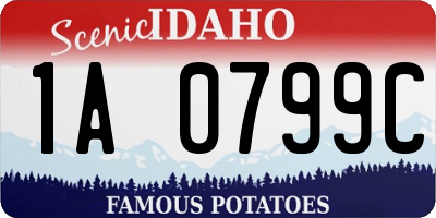 ID license plate 1A0799C