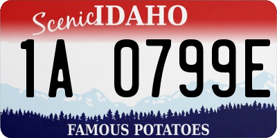 ID license plate 1A0799E