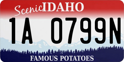 ID license plate 1A0799N