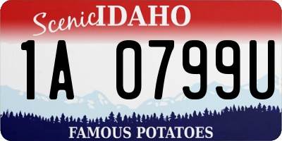 ID license plate 1A0799U