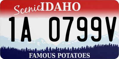 ID license plate 1A0799V