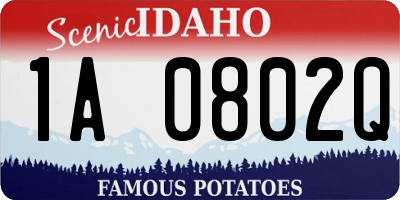 ID license plate 1A0802Q