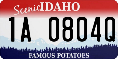 ID license plate 1A0804Q