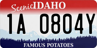 ID license plate 1A0804Y