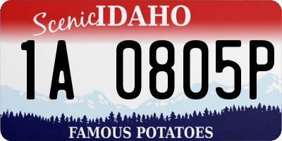 ID license plate 1A0805P