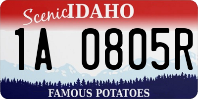 ID license plate 1A0805R