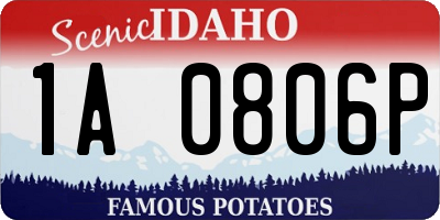 ID license plate 1A0806P
