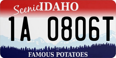 ID license plate 1A0806T