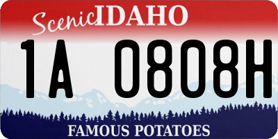 ID license plate 1A0808H