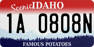 ID license plate 1A0808N