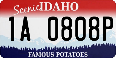 ID license plate 1A0808P