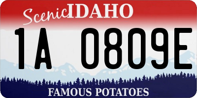 ID license plate 1A0809E