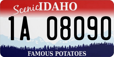 ID license plate 1A0809O