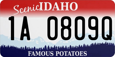 ID license plate 1A0809Q