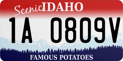 ID license plate 1A0809V