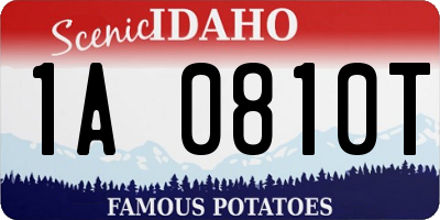 ID license plate 1A0810T