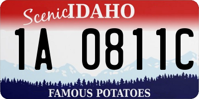 ID license plate 1A0811C