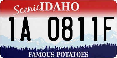 ID license plate 1A0811F