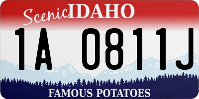 ID license plate 1A0811J