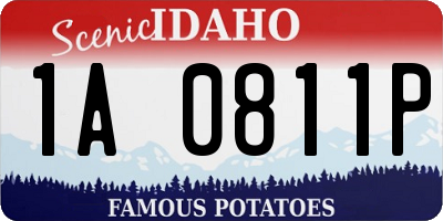 ID license plate 1A0811P
