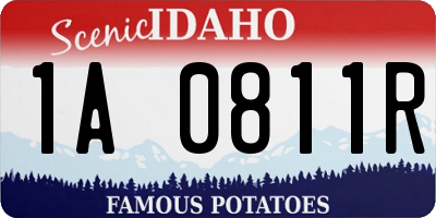 ID license plate 1A0811R
