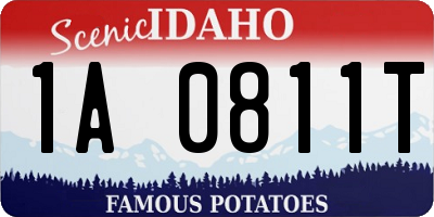 ID license plate 1A0811T