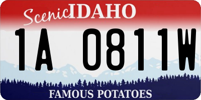 ID license plate 1A0811W