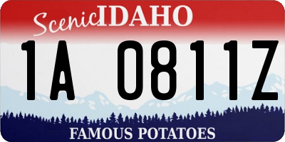 ID license plate 1A0811Z