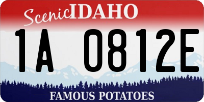 ID license plate 1A0812E