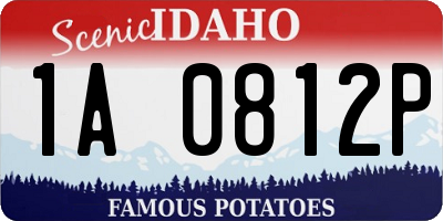 ID license plate 1A0812P
